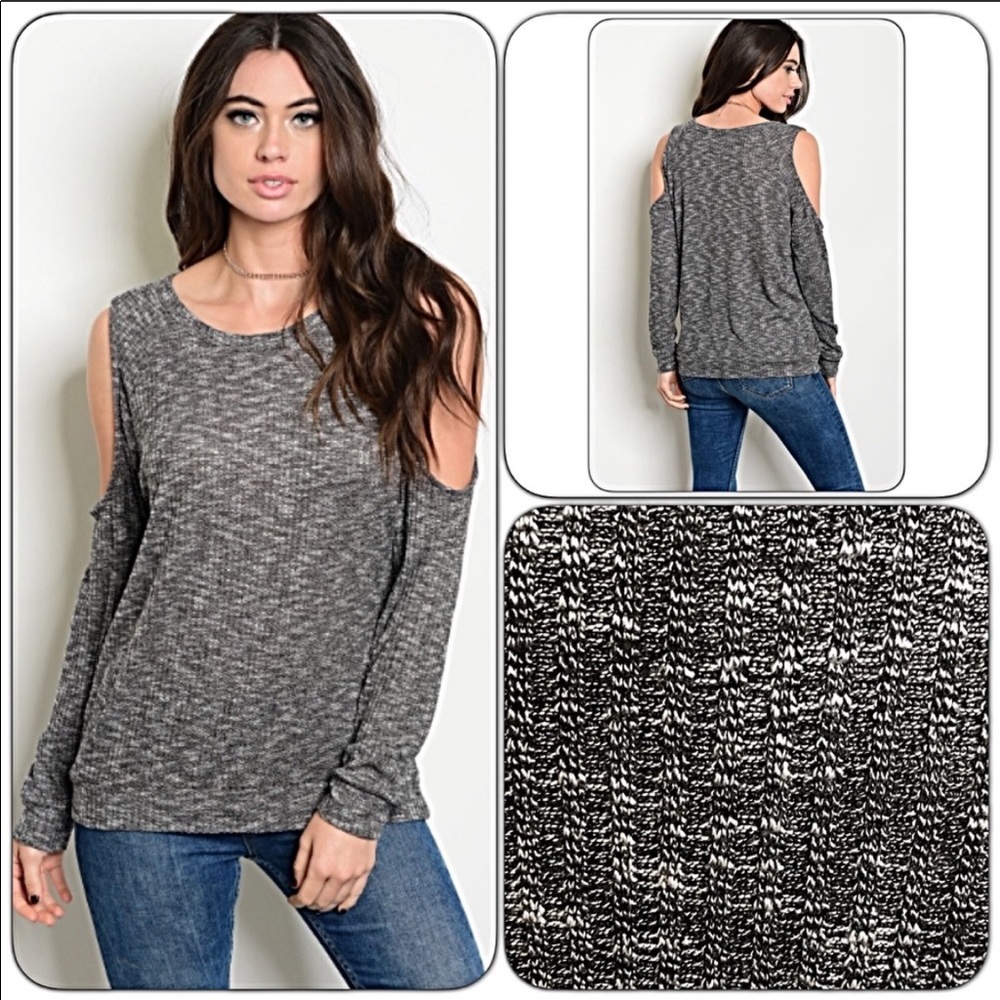 Marled cold should LS tunic